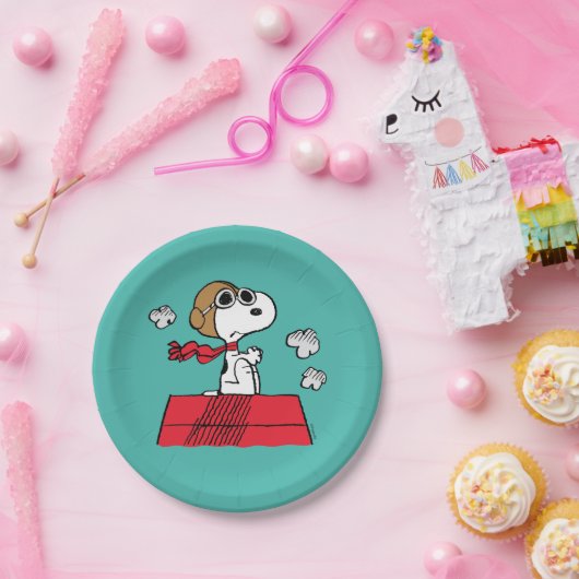 Erdnüsse | Snoopy the Flying Ace Pappteller (Party)