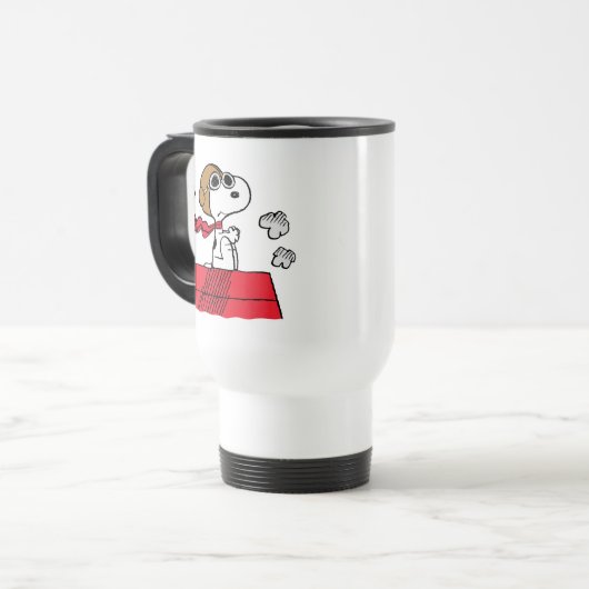 Erdnüsse | Snoopy the Flying Ace Reisebecher (Vorderseite Links)