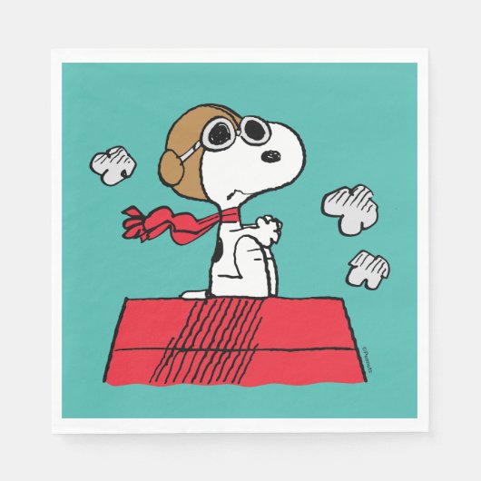 Erdnüsse | Snoopy the Flying Ace Serviette (Vorderseite)