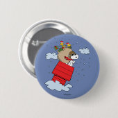Erdnüsse | Snoopy the Flying Ace zu Weihnachten Button (Vorne & Hinten)