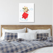 Erdnüsse | Snoopy the Flying Ace zu Weihnachten Leinwanddruck (Insitu (Schlafzimmer))