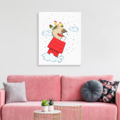 Erdnüsse | Snoopy the Flying Ace zu Weihnachten Leinwanddruck (Insitu (Wohnzimmer))