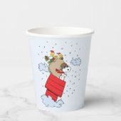 Erdnüsse | Snoopy the Flying Ace zu Weihnachten Pappbecher (Vorderseite)