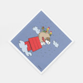 Erdnüsse | Snoopy the Flying Ace zu Weihnachten Serviette (Ecke)