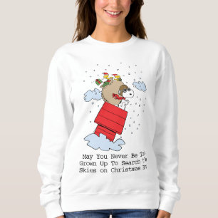 Erdnüsse Snoopy the Flying Ace zu Weihnachten Sweatshirt