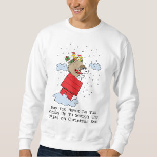 Erdnüsse Snoopy the Flying Ace zu Weihnachten Sweatshirt