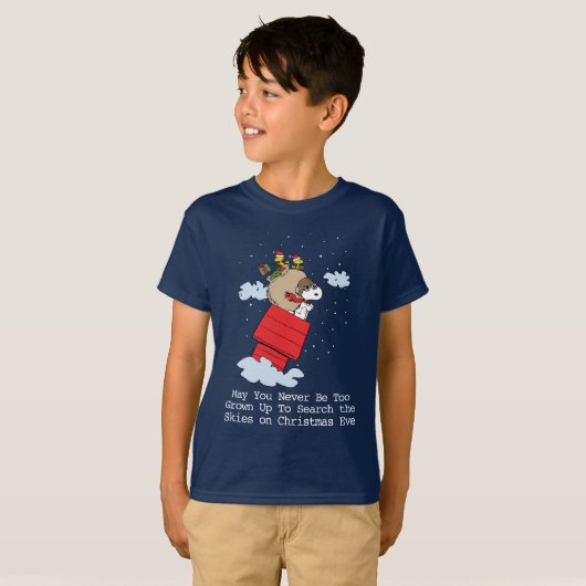 Erdnüsse | Snoopy the Red Baron at Christmas T-Shirt (Vorne ganz)