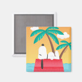 Erdnüsse | Snoopy Tropical Deco Träume Magnet (Vorderseite/Rückseite)