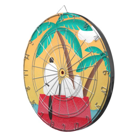 Erdnüsse | Snoopy Tropical Deko Dreams Dartscheibe (Vorderseite rechts)