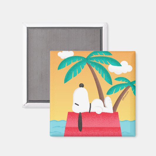 Erdnüsse | Snoopy Tropical Deko Dreams Magnet (Vorderseite/Rückseite)