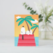Erdnüsse | Snoopy Tropical Deko Dreams Postkarte (Stehend Vorderseite)