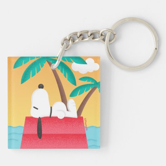 Erdnüsse | Snoopy Tropical Deko Dreams Schlüsselanhänger (Rückseite)