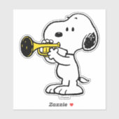 Erdnüsse | Snoopy Trumpet Player Aufkleber (Blatt)