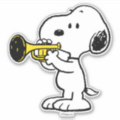 Erdnüsse | Snoopy Trumpet Player Aufkleber (Vorderseite)