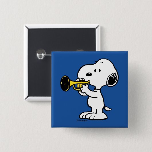 Erdnüsse | Snoopy Trumpet Player Button (Vorne & Hinten)