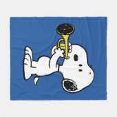 Erdnüsse | Snoopy Trumpet Player Fleecedecke (Vorderseite (Horizontal))