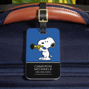 Erdnüsse   Snoopy Trumpet Player Gepäckanhänger
