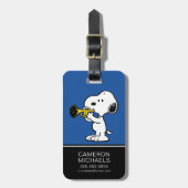 Erdnüsse | Snoopy Trumpet Player Gepäckanhänger (Vorderseite vertikal)