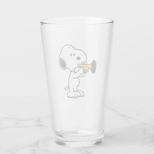 Erdnüsse | Snoopy Trumpet Player Glas (Rückseite)