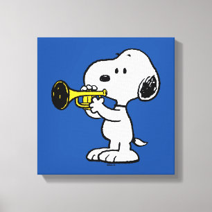 Erdnüsse   Snoopy Trumpet Player Leinwanddruck