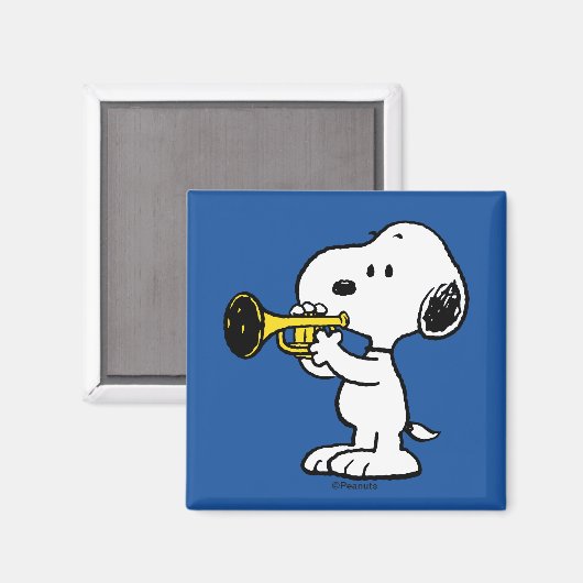 Erdnüsse | Snoopy Trumpet Player Magnet (Vorderseite/Rückseite)