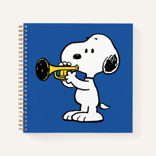 Erdnüsse | Snoopy Trumpet Player Notizblock (Vorderseite)