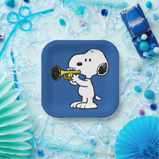 Erdnüsse | Snoopy Trumpet Player Pappteller (Party)