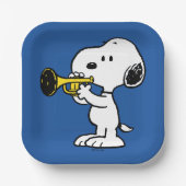 Erdnüsse | Snoopy Trumpet Player Pappteller (Vorderseite)