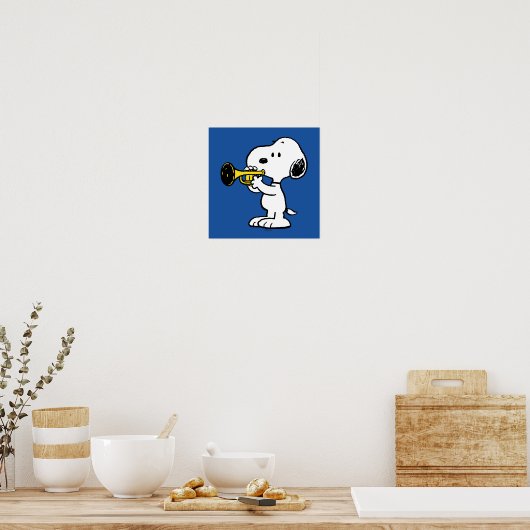 Erdnüsse | Snoopy Trumpet Player Poster (Küche)