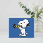 Erdnüsse | Snoopy Trumpet Player Postkarte (Stehend Vorderseite)