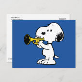 Erdnüsse | Snoopy Trumpet Player Postkarte (Vorne/Hinten)