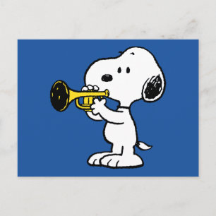 Erdnüsse   Snoopy Trumpet Player Postkarte