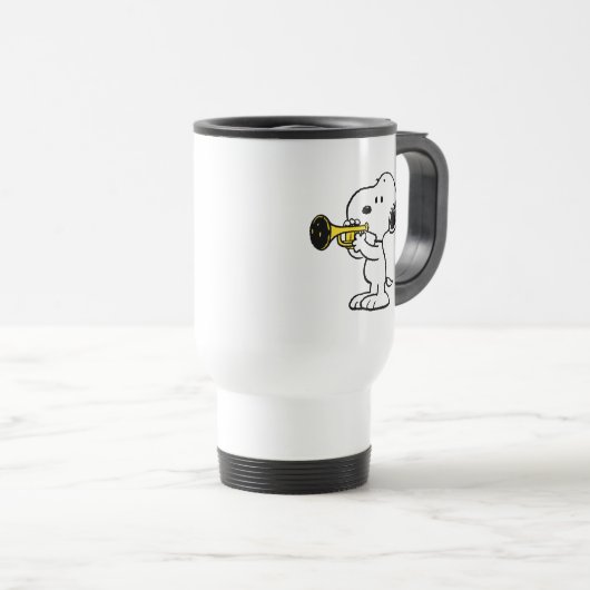Erdnüsse | Snoopy Trumpet Player Reisebecher (VorderseiteRechts)