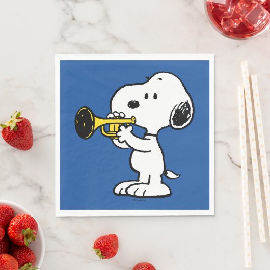 Erdnüsse | Snoopy Trumpet Player Serviette (Beispiel)