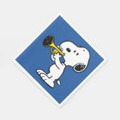 Erdnüsse | Snoopy Trumpet Player Serviette (Ecke)