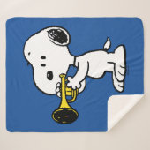 Erdnüsse | Snoopy Trumpet Player Sherpadecke (Vorderseite (Horizontal))
