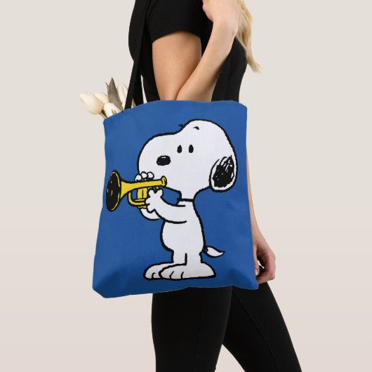 Erdnüsse | Snoopy Trumpet Player Tasche (Von Nahem)