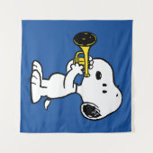 Erdnüsse | Snoopy Trumpet Player Wandteppich (Vorderseite (Horizontal))