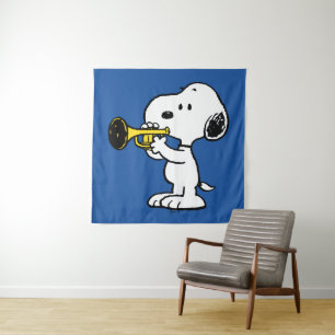 Erdnüsse Snoopy Trumpet Player Wandteppich