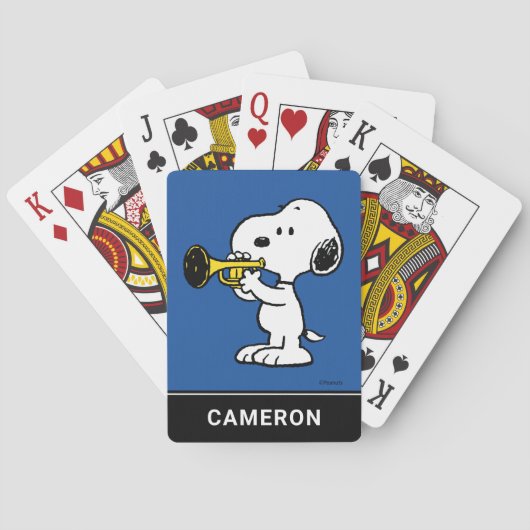 Erdnüsse | Snoopy Trumpet Spieler Spielkarten (Rückseite)