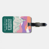 Erdnüsse | Snoopy & Truppe Wandern im Berg Gepäckanhänger (Rückseite horizontal)