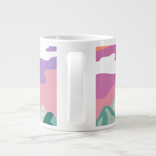 Erdnüsse | Snoopy & Truppe Wandern im Berg Jumbo-Tasse (Rückseite)