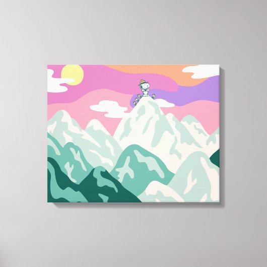 Erdnüsse | Snoopy & Truppe Wandern im Berg Leinwanddruck (Vorderseite)