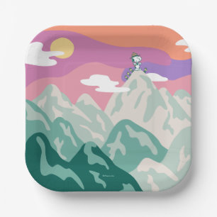 Erdnüsse Snoopy & Truppe Wandern im Berg Pappteller