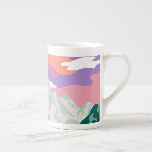 Erdnüsse | Snoopy & Truppe Wandern im Berg Porzellantasse (Rechts)