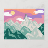 Erdnüsse | Snoopy & Truppe Wandern im Berg Postkarte (Vorderseite)