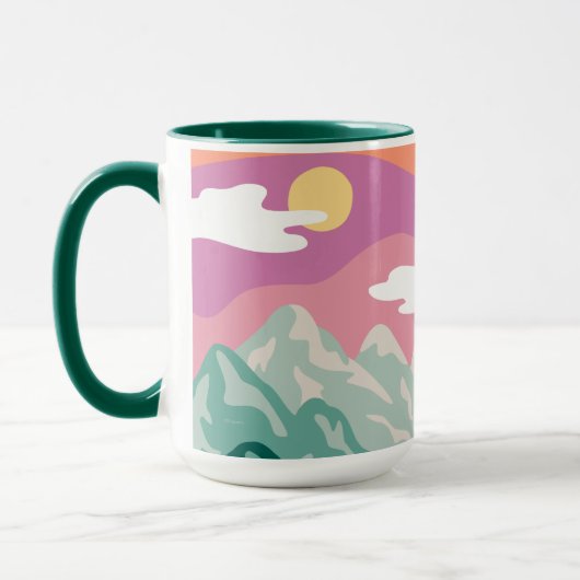 Erdnüsse | Snoopy & Truppe Wandern im Berg Tasse (Links)