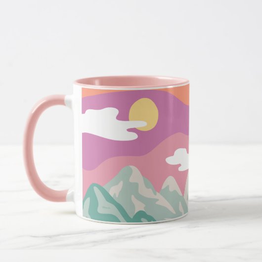 Erdnüsse | Snoopy & Truppe Wandern im Berg Tasse (Links)