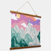 Erdnüsse | Snoopy & Truppe Wandern im Berg Wandteppich Mit Holzrahmen (Gewinkelt)