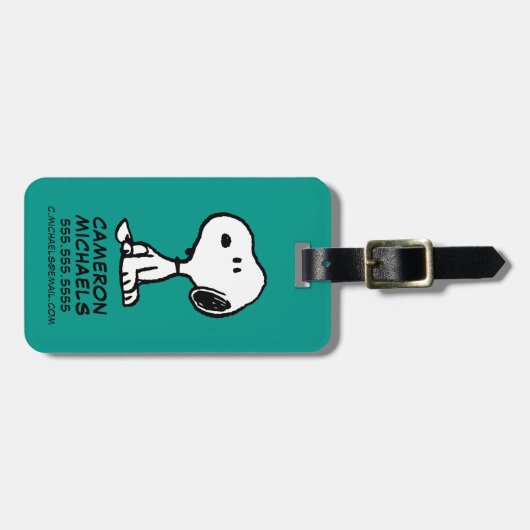 Erdnüsse | Snoopy Turns Gepäckanhänger (Vorderseite horizontal)